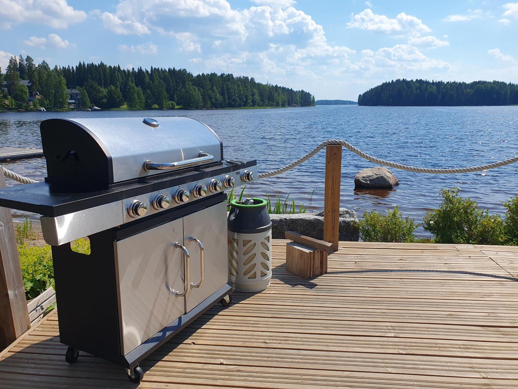 Stunning Log Cabin 45M2 On The Shore Of Kallavesi. Kuopio Bagian luar foto